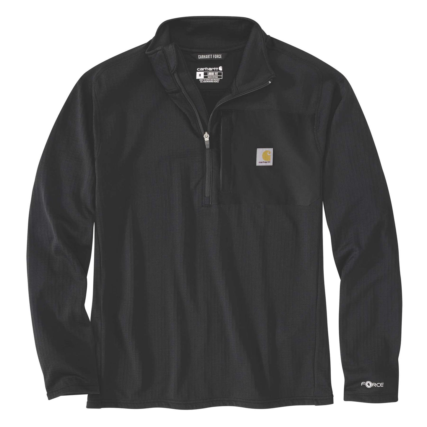 Carhartt Force Relaxed Mock Neck Half-Zip Fleece-Lined Shirt