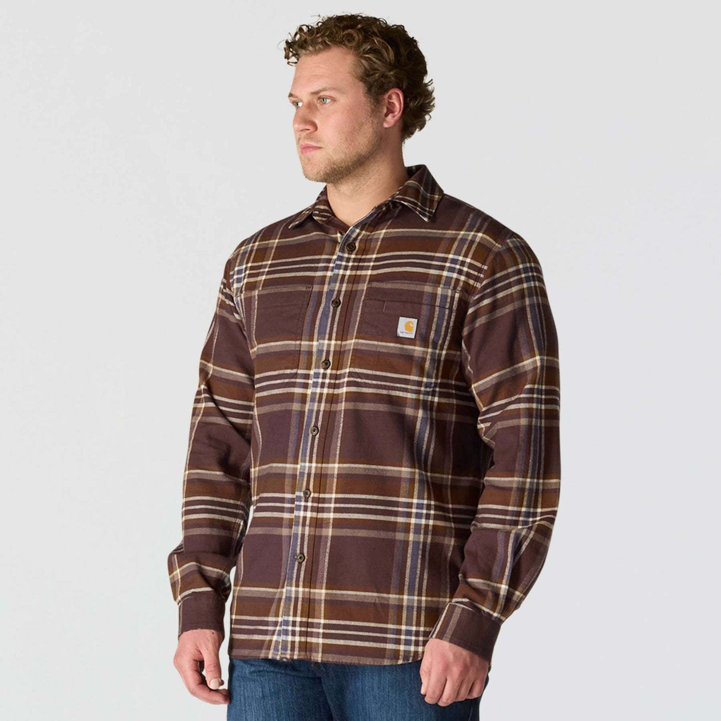 Carhartt Rugged Flex Midweight Flannel Long-Sleeve Plaid Shirt