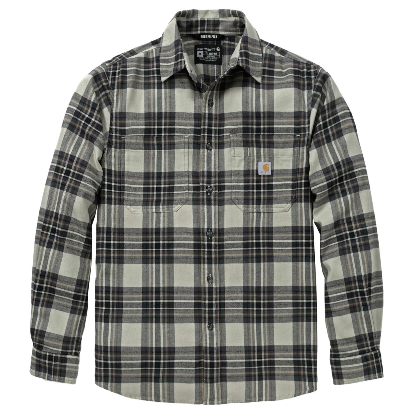 Carhartt Rugged Flex Relaxed Fit Midweight Flannel Long-Sleeve Plaid Shirt
