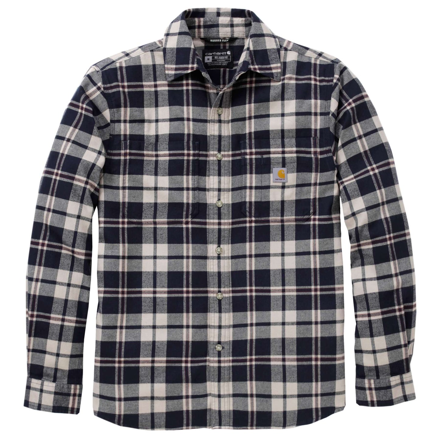 Carhartt Rugged Flex Relaxed Fit Midweight Flannel Long-Sleeve Plaid Shirt