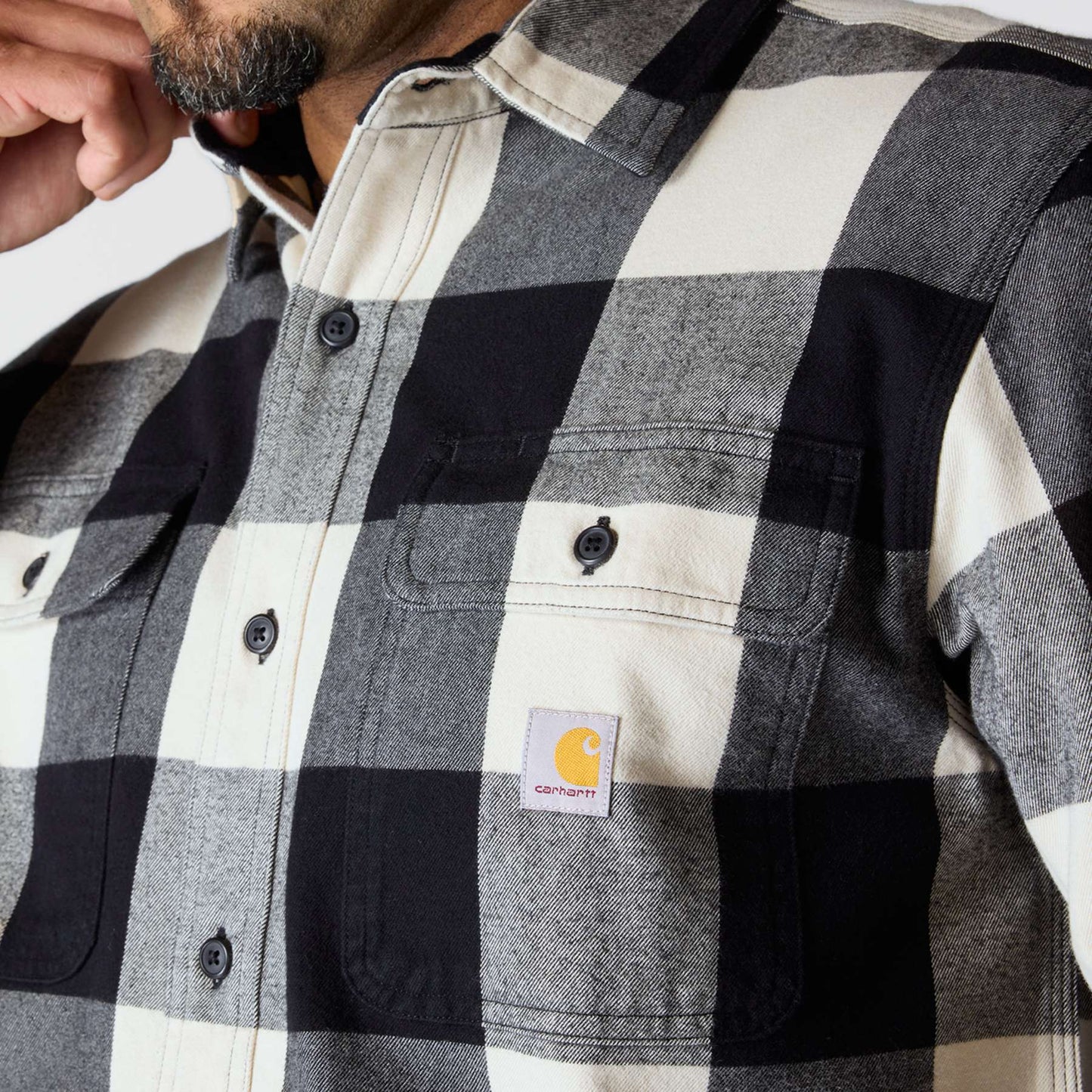 Carhartt Loose Fit Heavyweight Flannel Long-Sleeve Plaid Shirt
