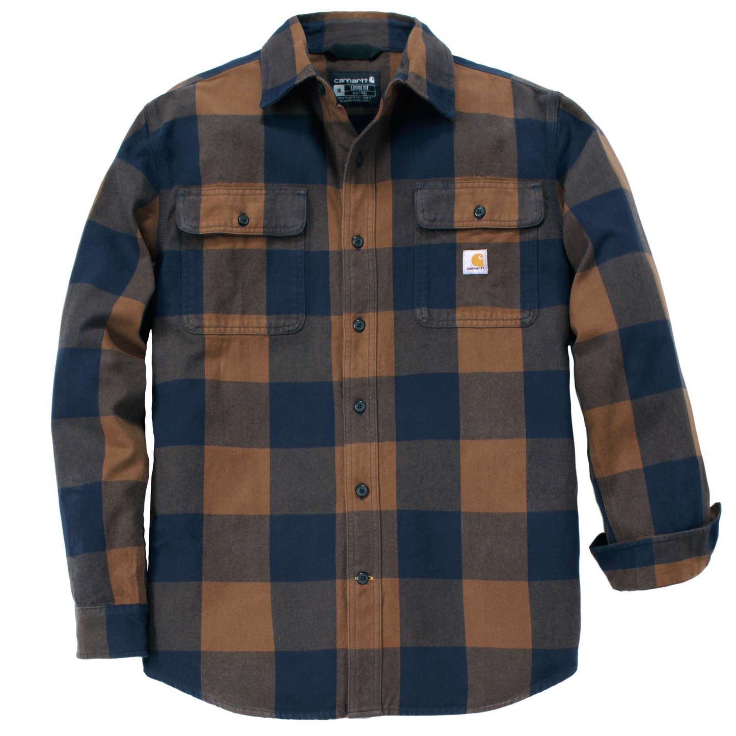 Carhartt Loose Fit Heavyweight Flannel Long-Sleeve Plaid Shirt