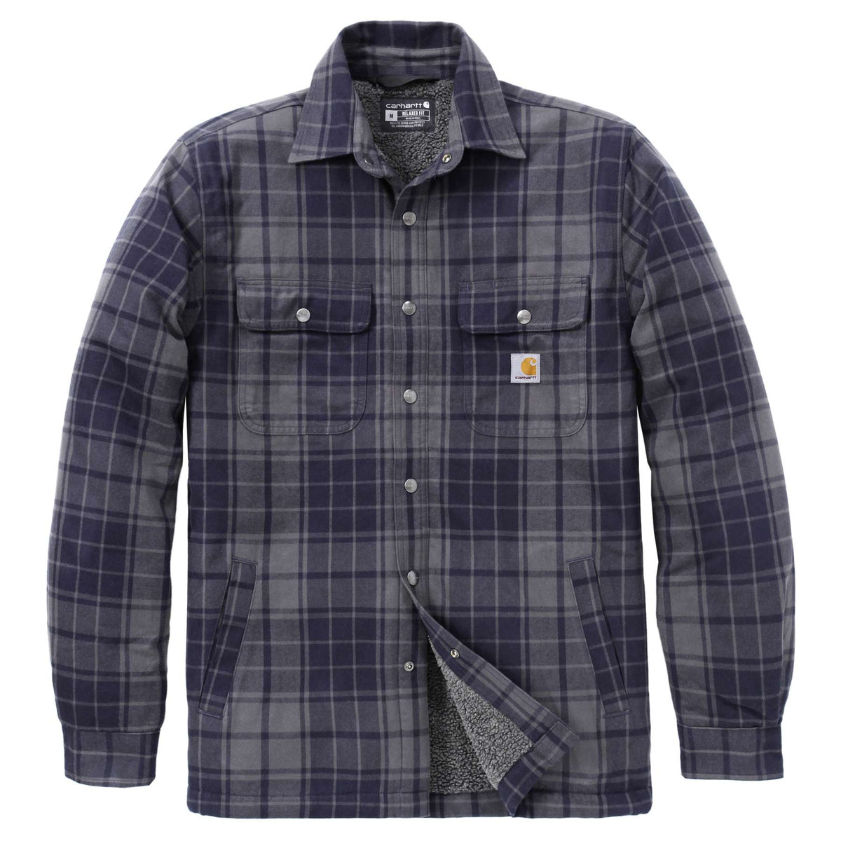 Carhartt Relaxed Fit Flannel Sherpa-Lined Shirt Jacket