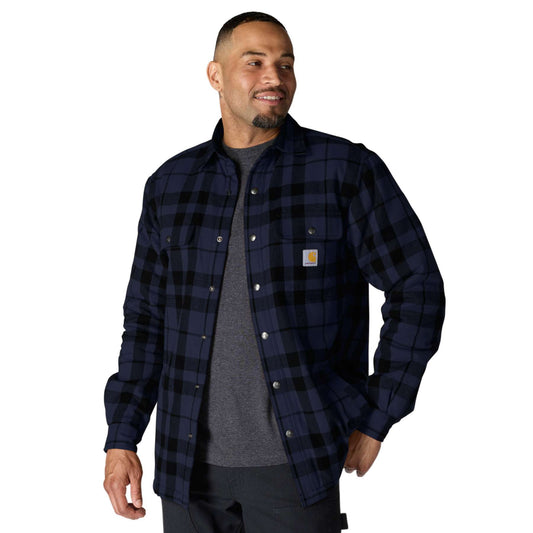 Carhartt Relaxed Fit Flannel Sherpa-Lined Shirt Jacket