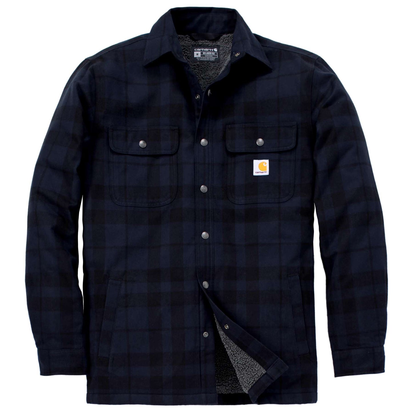 Carhartt Relaxed Fit Flannel Sherpa-Lined Shirt Jacket