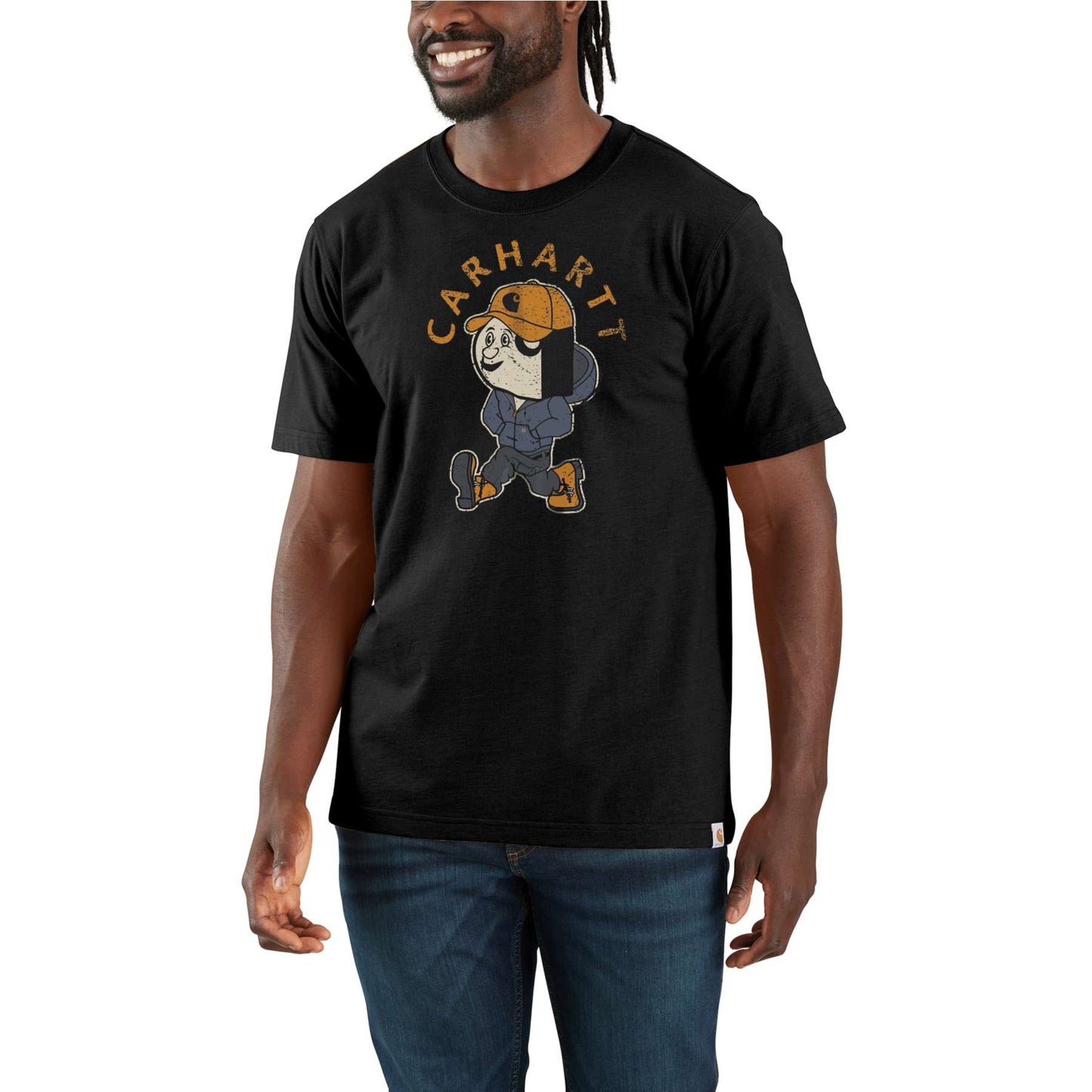 Carhartt Relaxed Lightweight Short-Sleeve Active Jac Graphic T-Shirt in Black