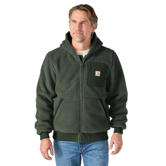 Carhartt Men's Fairbanks Fleece Active Jac Jacket in heavyweight fleece.