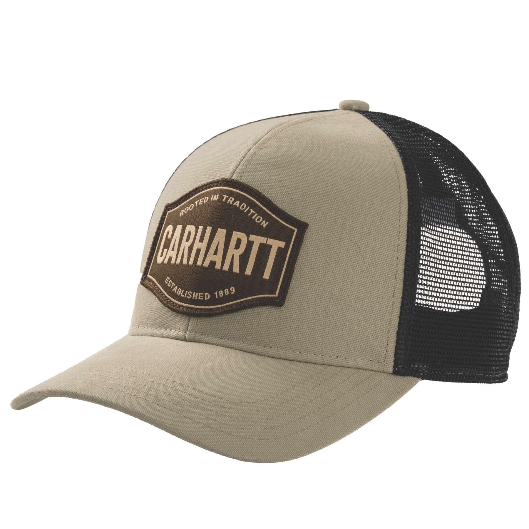 Carhartt Oakland Rooted in Traditions Cap in washed canvas featuring front logo patch and pre curved visor.