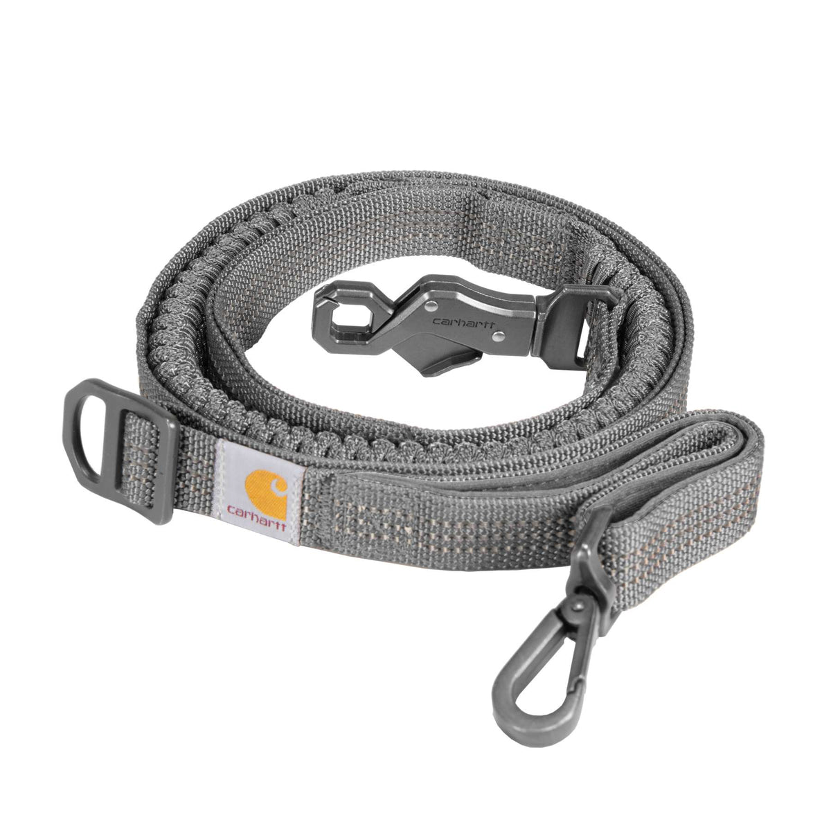 Carhartt shock absorbing dog lead in durable nylon duck canvas with reflective stitching and metal trigger claw clasp