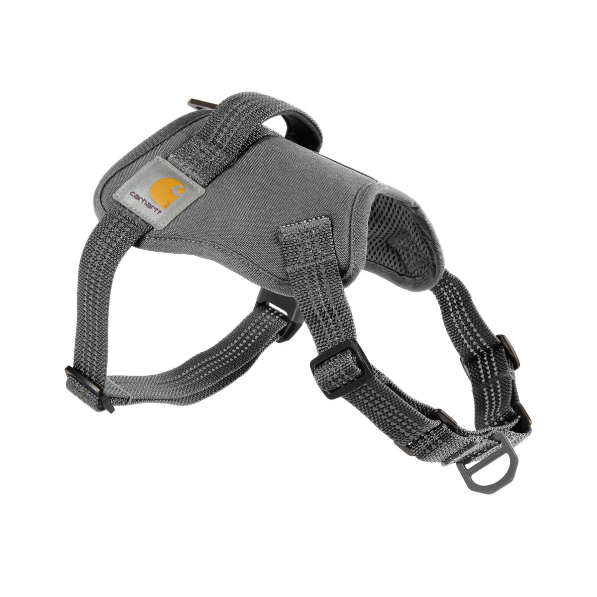 Carhartt nylon duck no pull dog harness in water-repellent ripstop fabric with top grab handle and adjustable straps