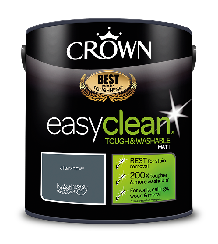 Crown Paints easyclean Matt Emulsion Paint - Greys