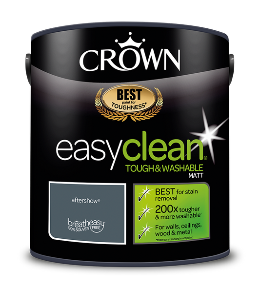 Crown Paints easyclean Matt Emulsion Paint - Greys