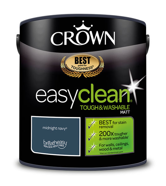 Crown Paints easyclean Matt Emulsion Paint - Blues