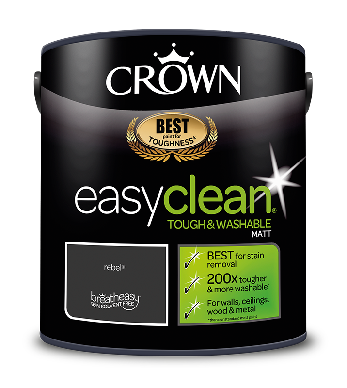 Crown Paints easyclean Matt Emulsion Paint - Greys