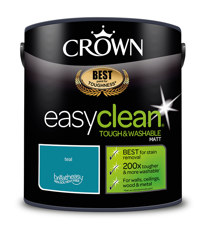 Crown Paints easyclean Matt Emulsion Paint - Blues