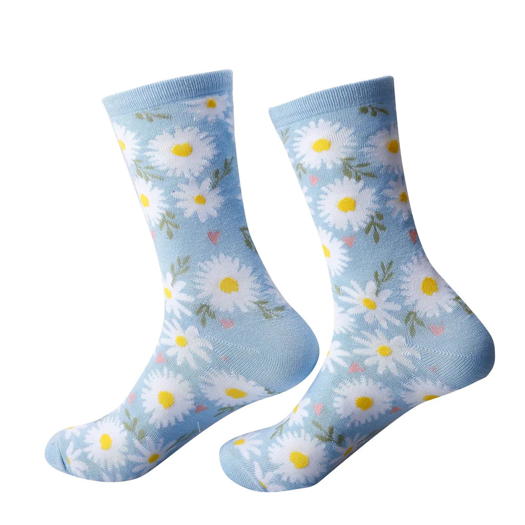Eco Chic Eco-Friendly Daisy Bamboo Socks
