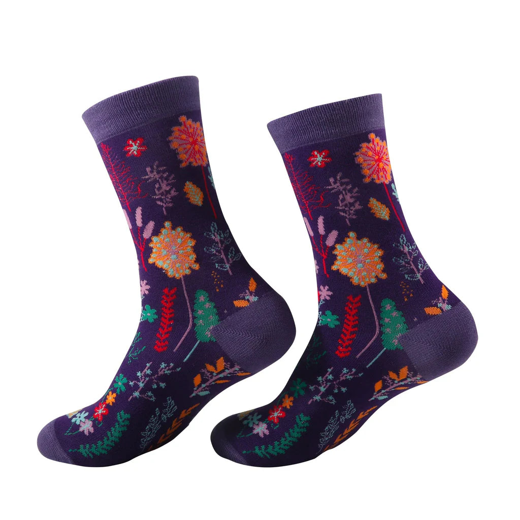 Eco Chic Eco-Friendly Lush Floral Bamboo Socks