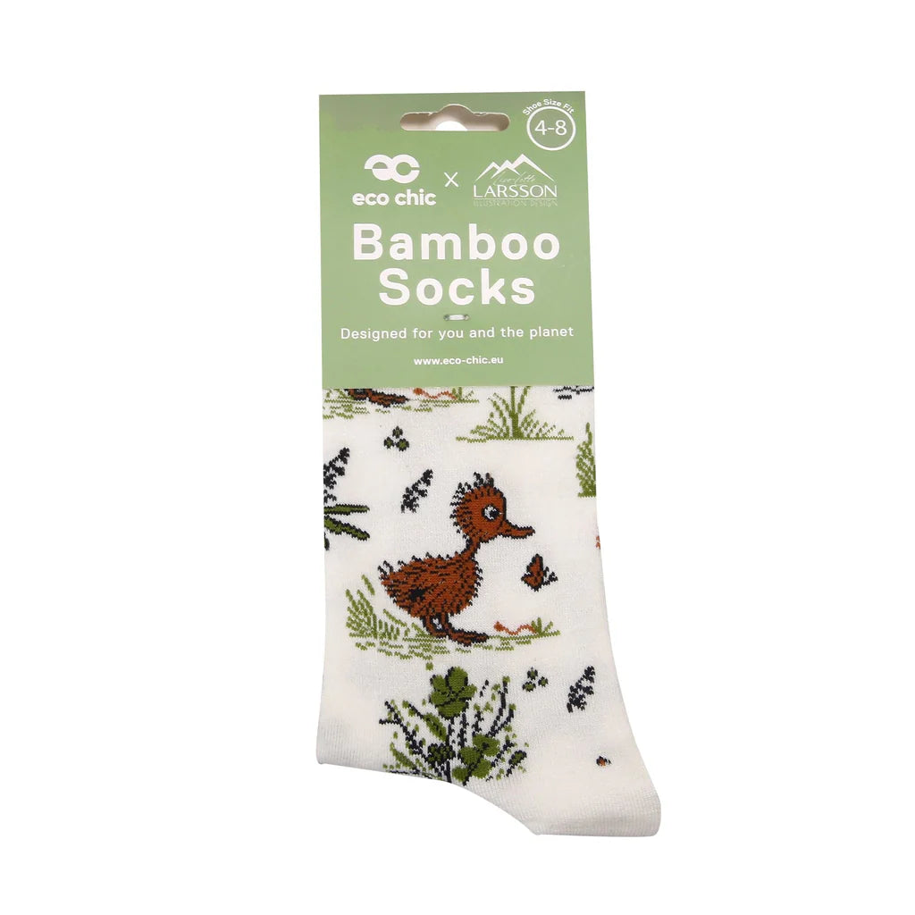 Eco Chic Eco-Friendly Whimsy Ducks Bamboo Socks