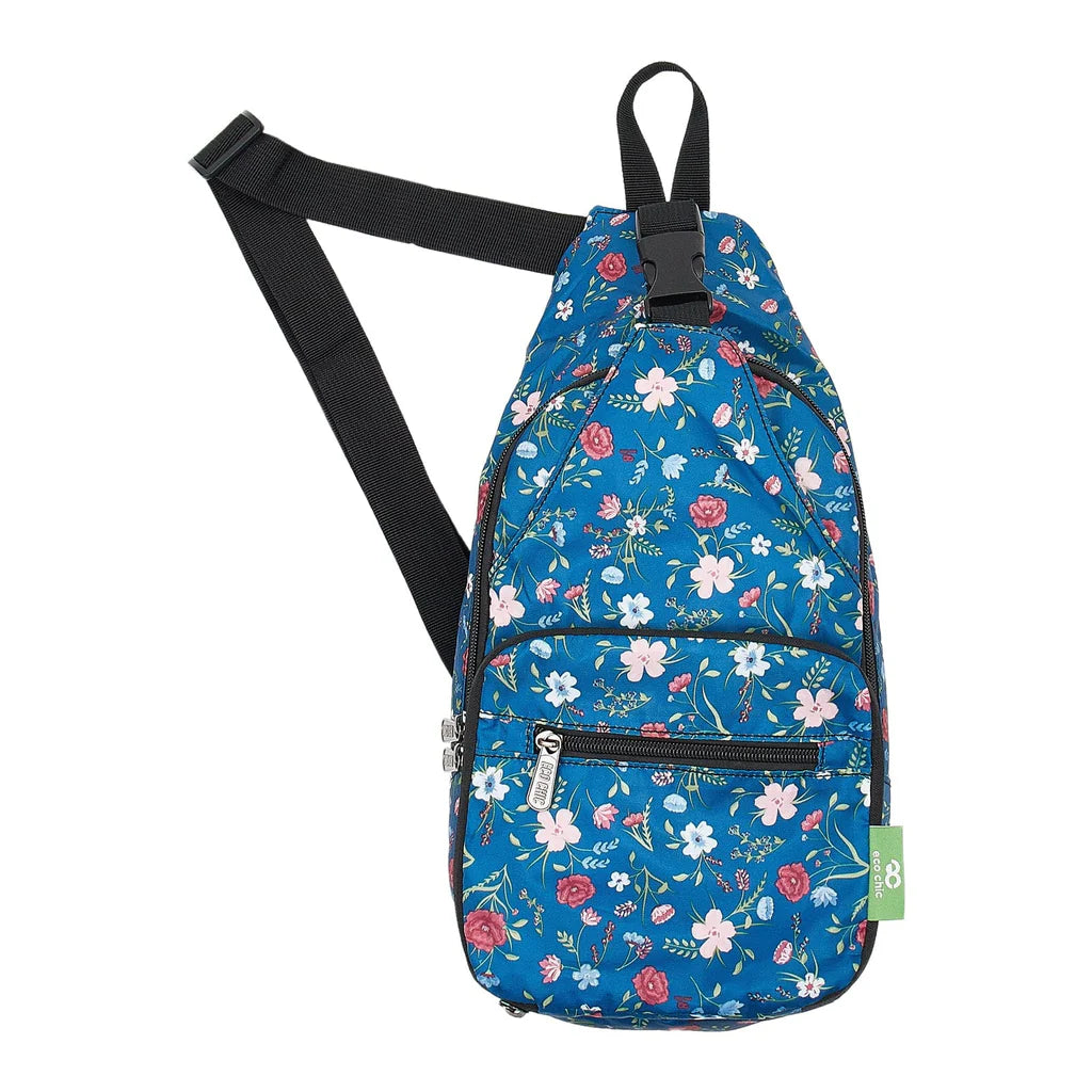 Eco Chic Lightweight Foldable Crossbody Bag Floral