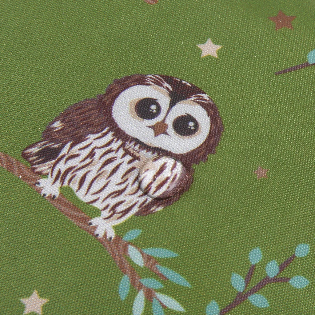 Eco Chic Lightweight Foldable Crossbody Bag Green Tawny Owl