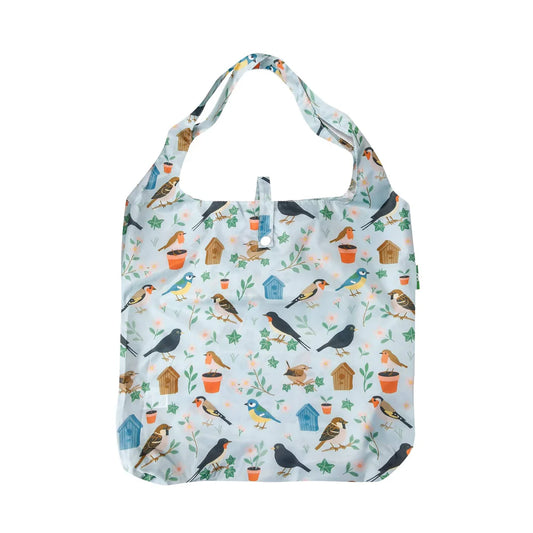 Eco Chic Lightweight Foldable Reusable Garden Birds Shopping Bag
