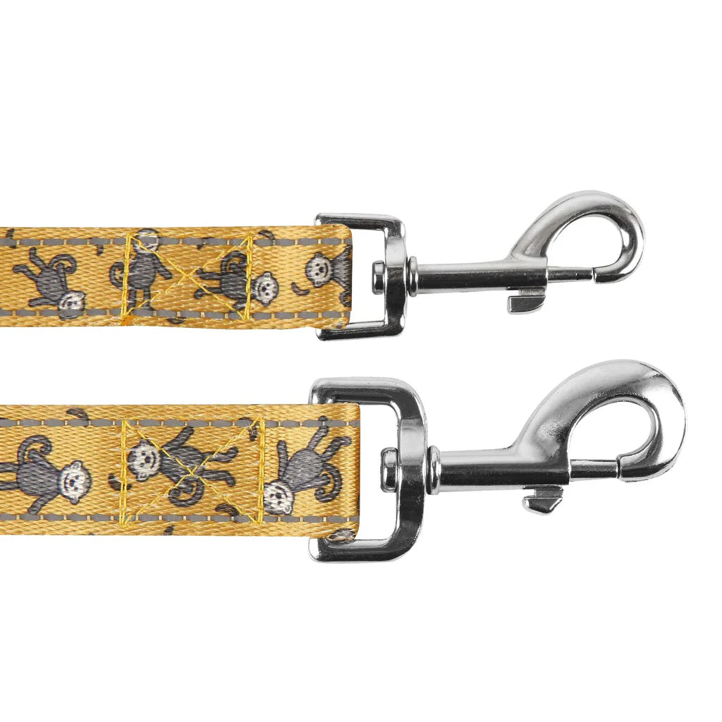 Eco Chic Mustard Monkeys Dog Lead
