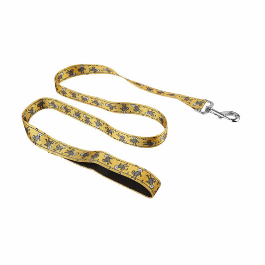 Eco Chic Mustard Monkeys Dog Lead