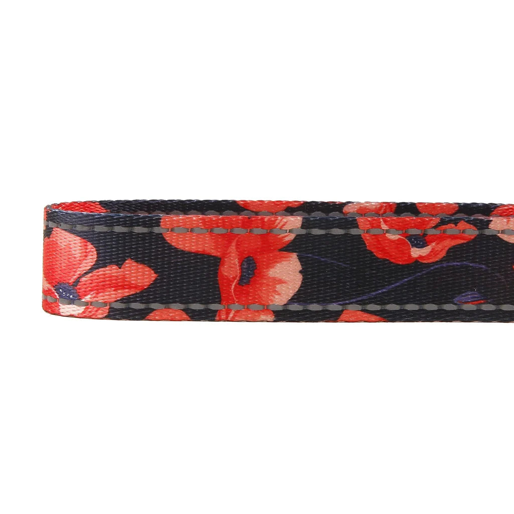Eco Chic Navy Poppies Dog Lead