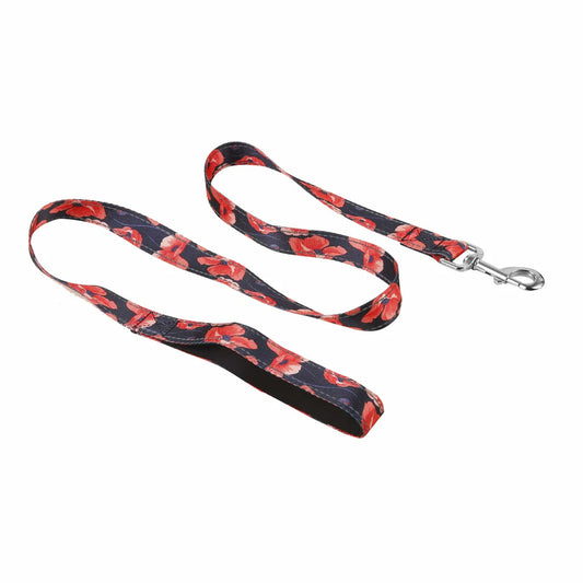Eco Chic Navy Poppies Dog Lead