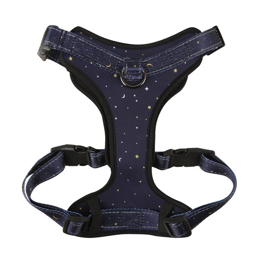 Eco Chic Navy Stars & Moons Dog Harness
