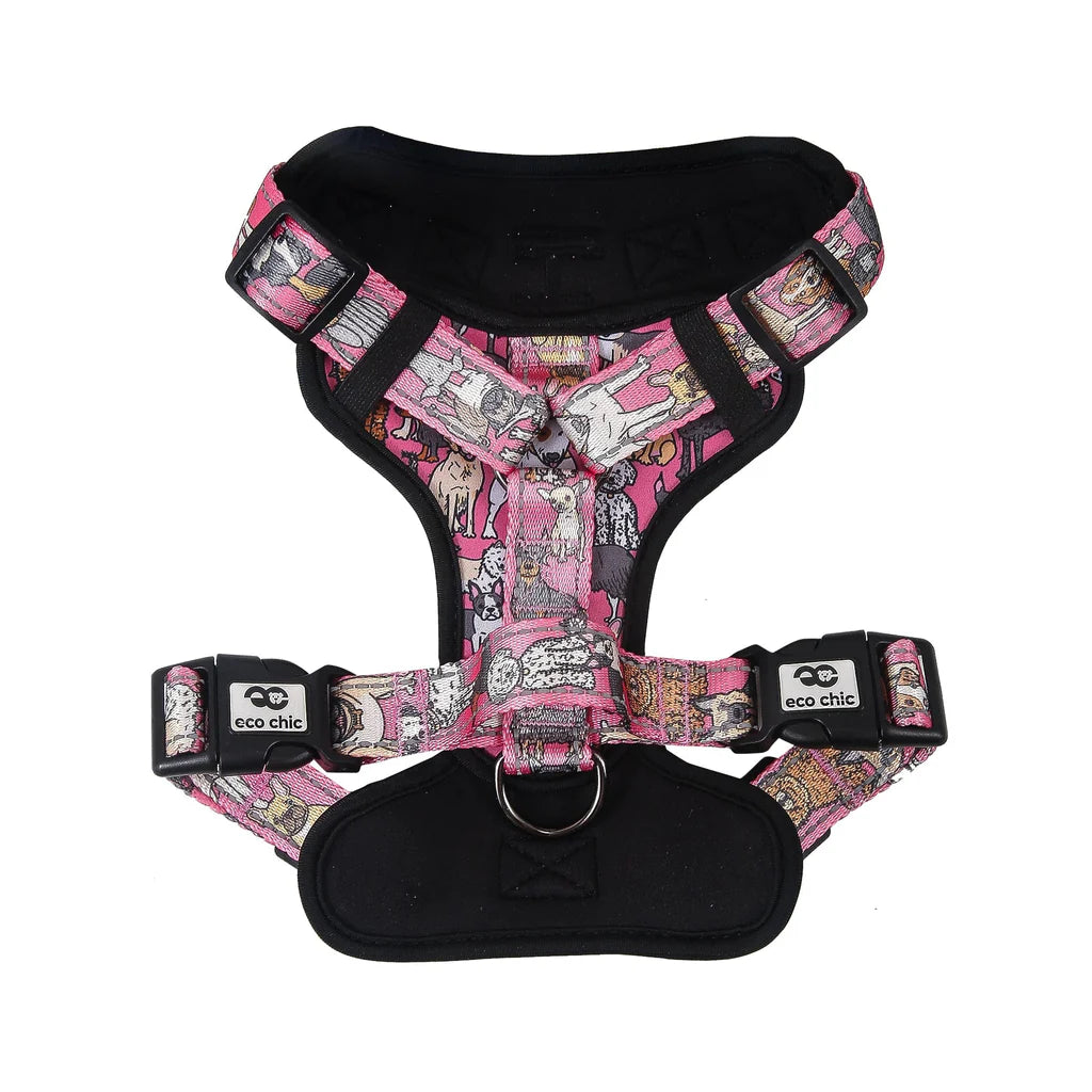 Eco Chic Pink Dogs Dog Harness