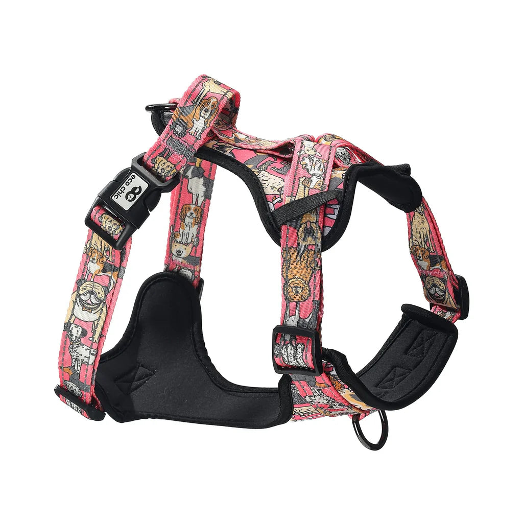 Eco Chic Pink Dogs Dog Harness