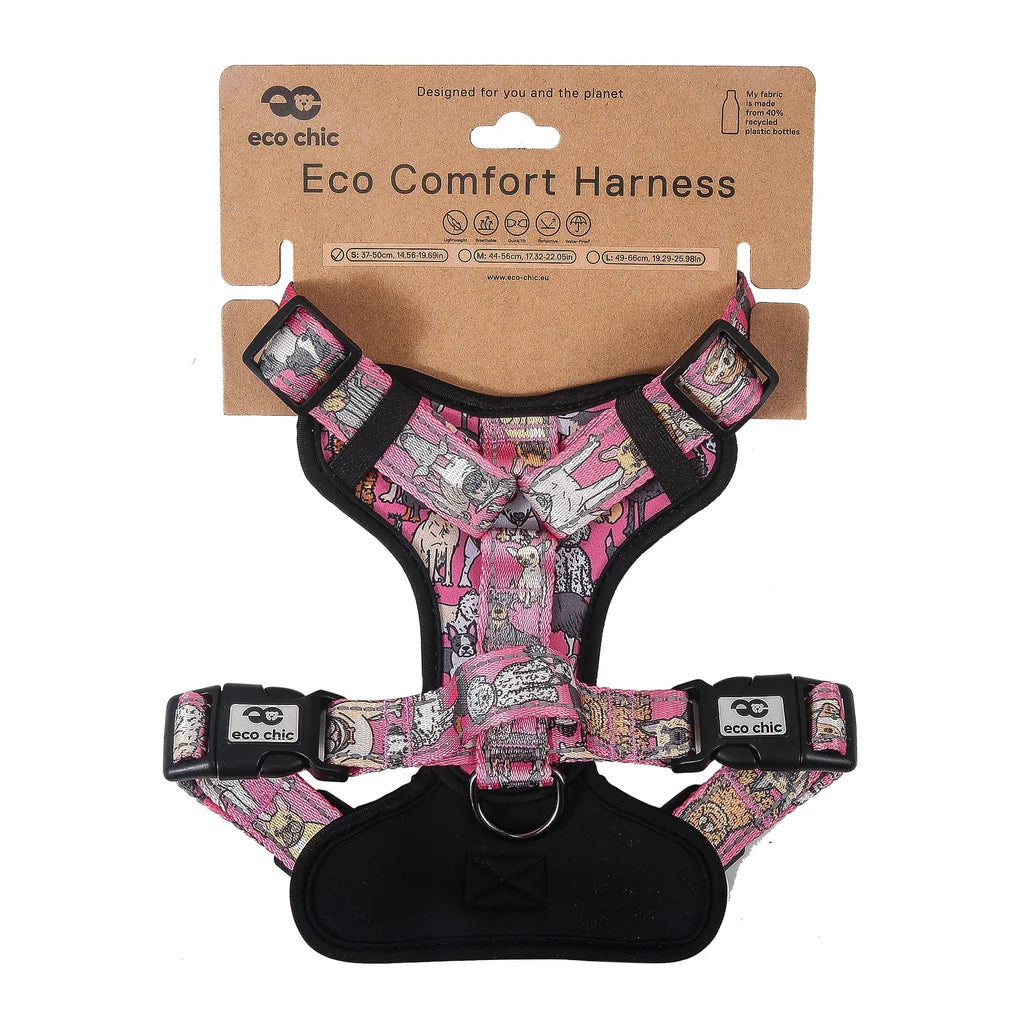 Eco Chic Pink Dogs Dog Harness