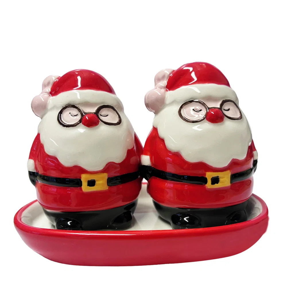 Eddingtons Ceramic Santa Salt & Pepper Shakers Set