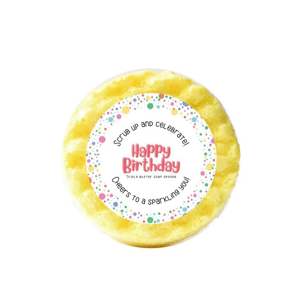 Emily Victoria Happy Birthday Banana Bliss Butter Soap Sponge