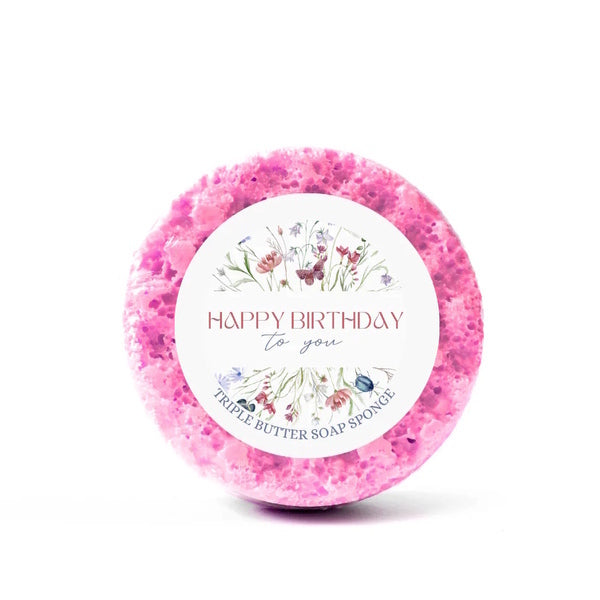 Emily Victoria Happy Birthday Tutti Fruity Butter Soap Sponge