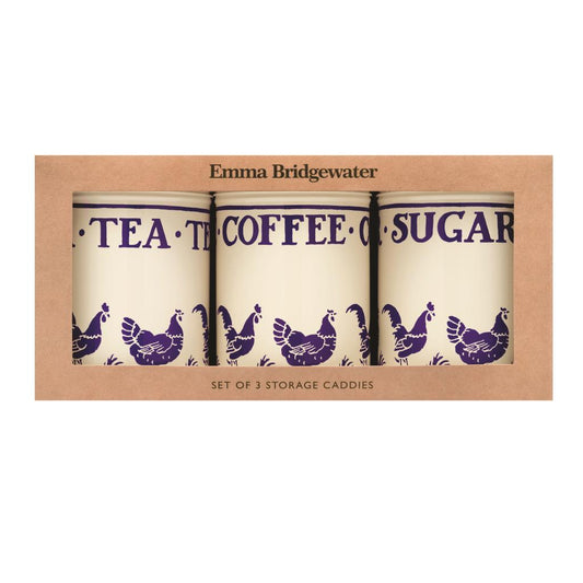 Emma Bridgewater Blue Hen Caddies Set
