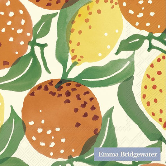 Emma Bridgewater Cocktail Napkins Oranges & Lemons Cream