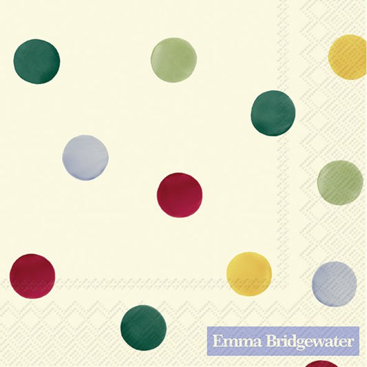 Emma Bridgewater Cream Polka Dot Cocktail Napkins