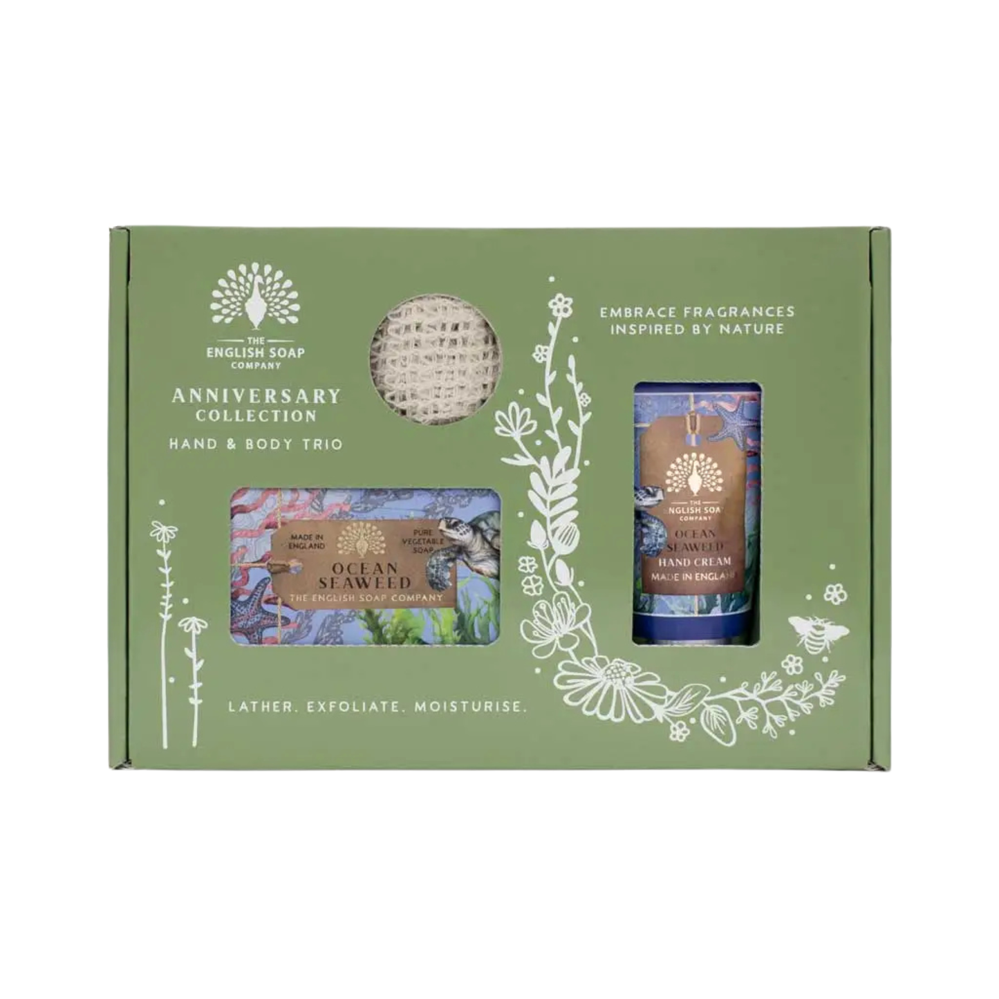 English Soap Company Anniversary Trio Ocean Seaweed Hand & Body Gift Set