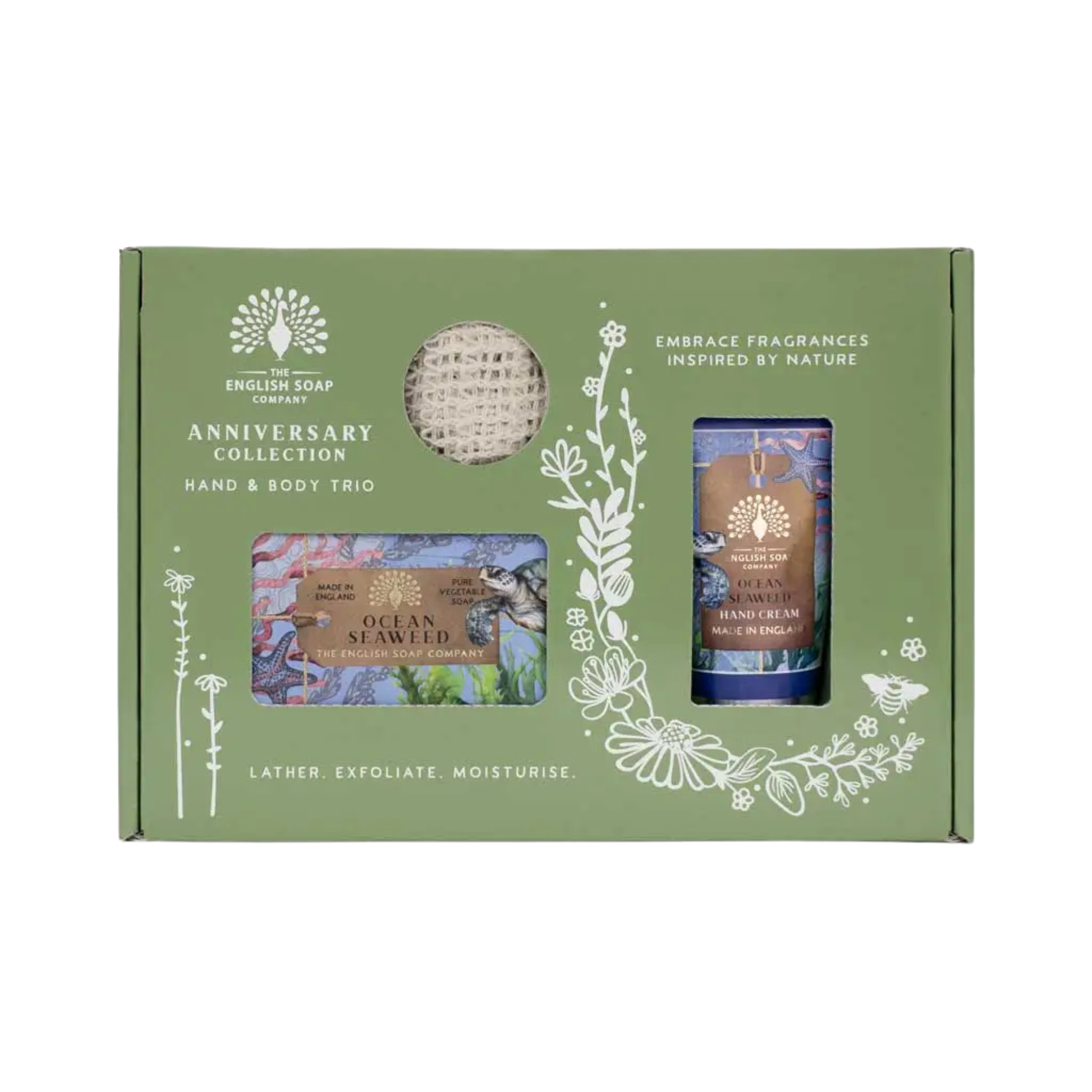 English Soap Company Anniversary Trio Ocean Seaweed Hand & Body Gift Set