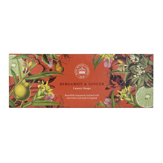 English Soap Company Kew Gardens Bergamot & Ginger Triple Soap Gift Box