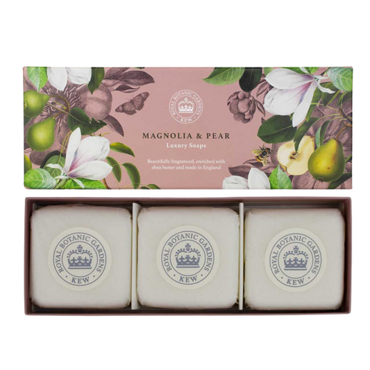 English Soap Company Kew Gardens Magnolia & Pear Triple Soap Gift Box