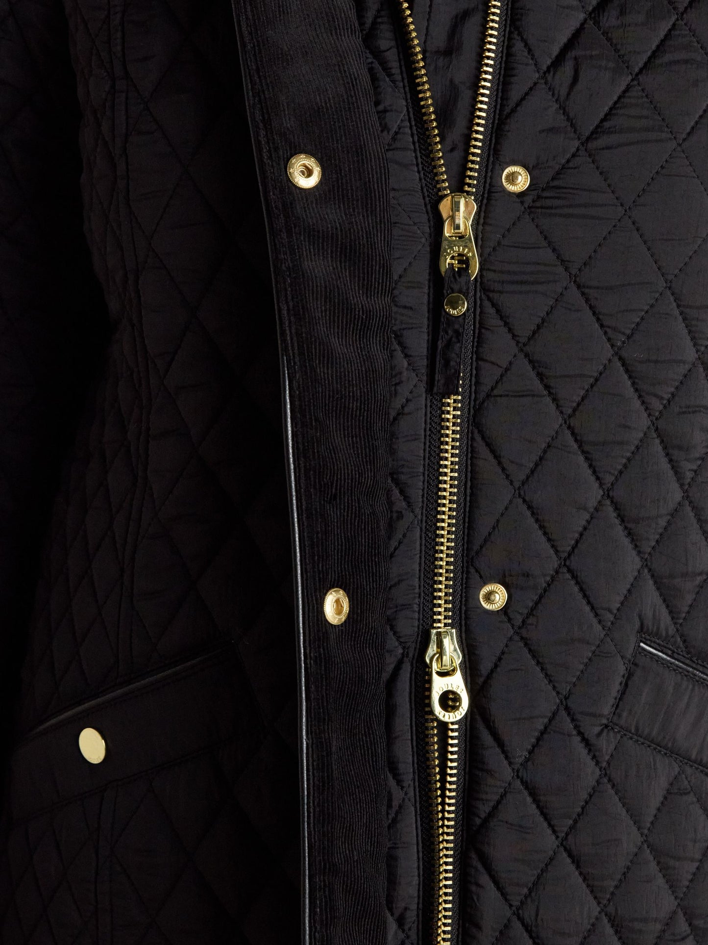 Joules Rosewell Longline Diamond Quilted Showerproof Coat