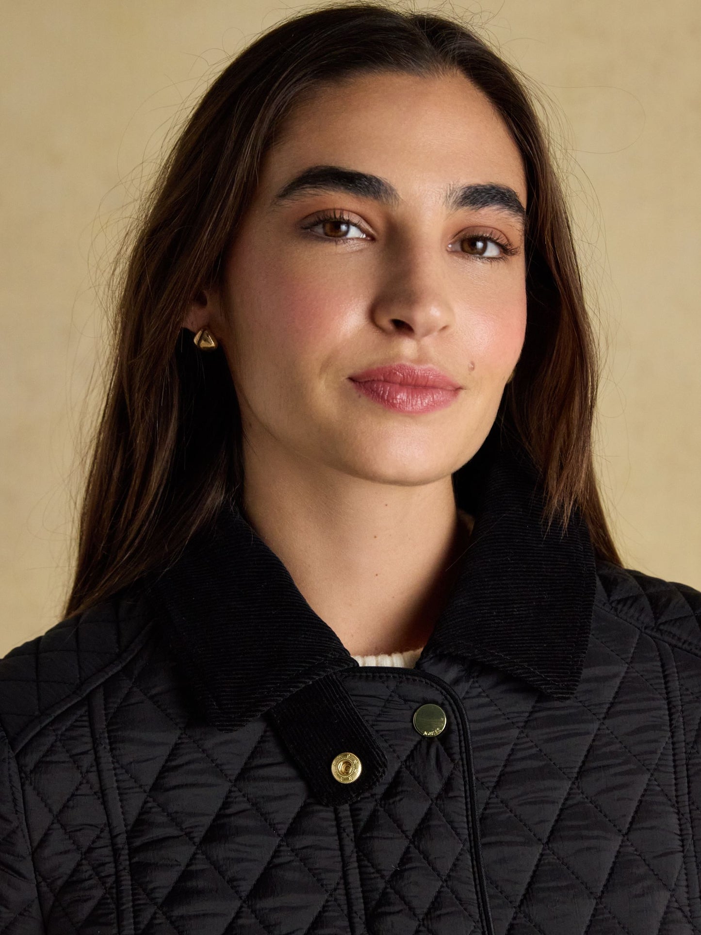 Joules Rosewell Longline Diamond Quilted Showerproof Coat