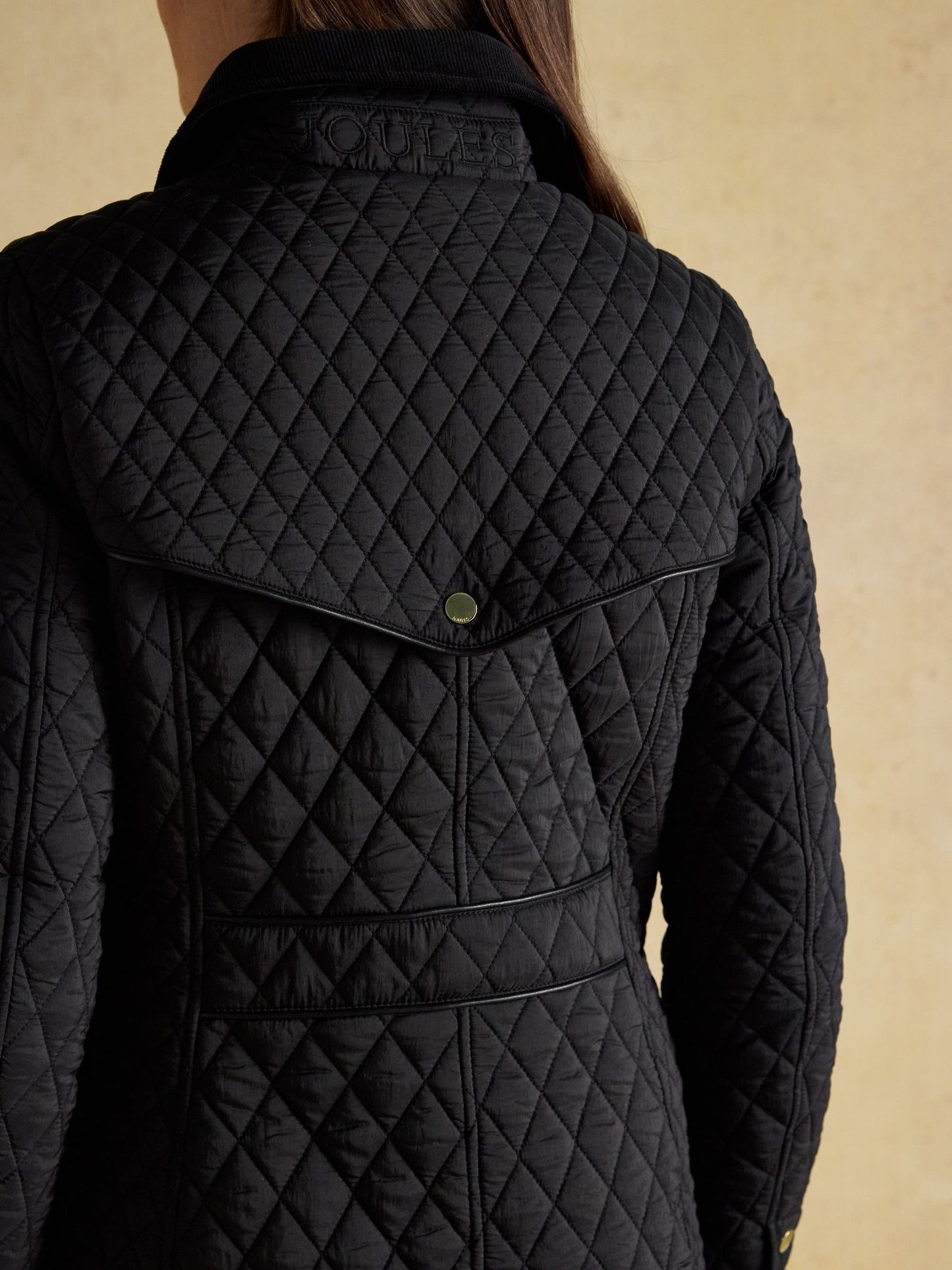 Joules Rosewell Longline Diamond Quilted Showerproof Coat