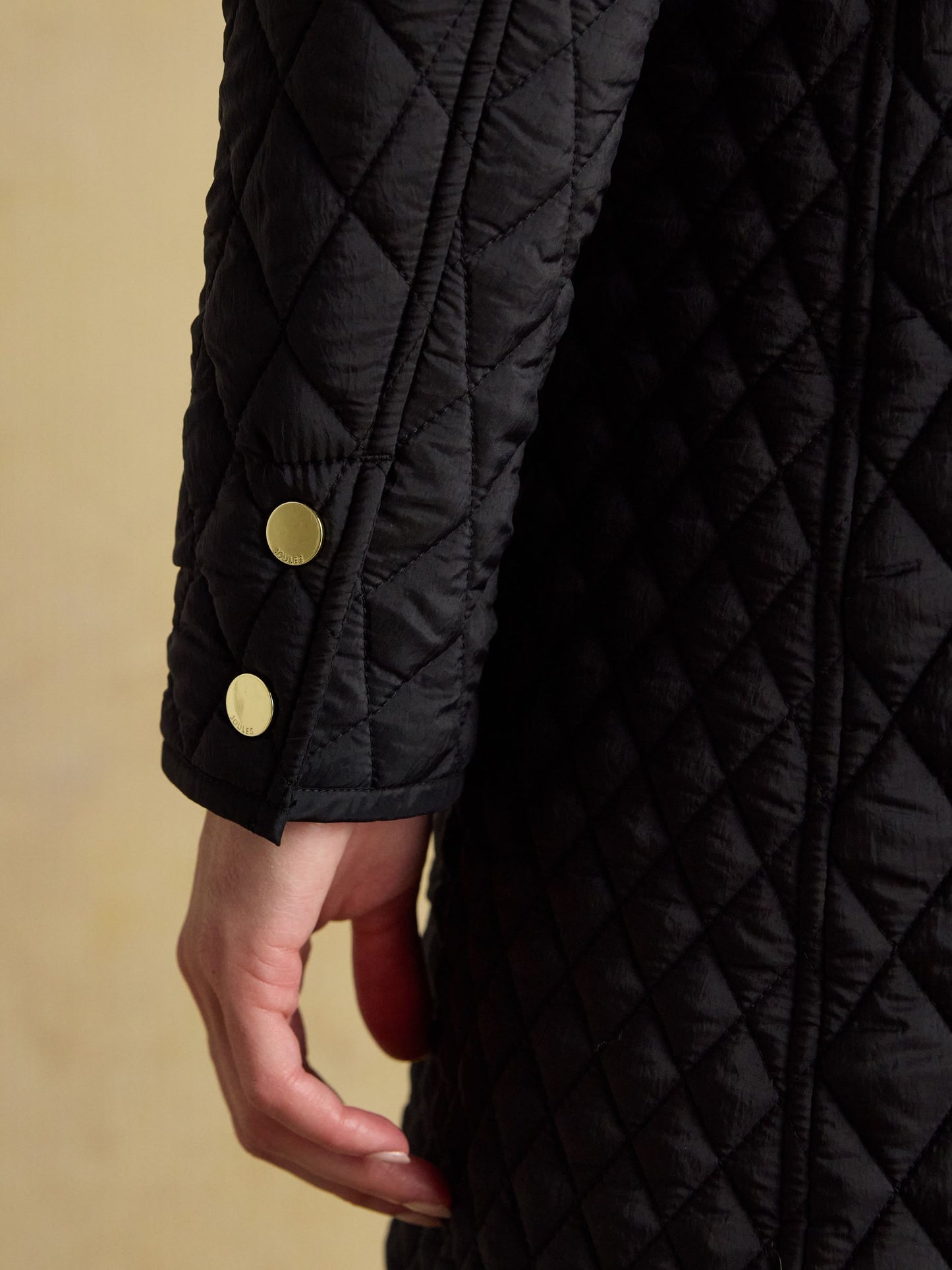 Joules Rosewell Longline Diamond Quilted Showerproof Coat