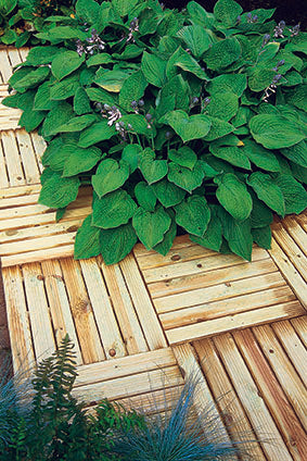 Forest Garden Ridged Deck Tile 50 x 50cm 4-Pack