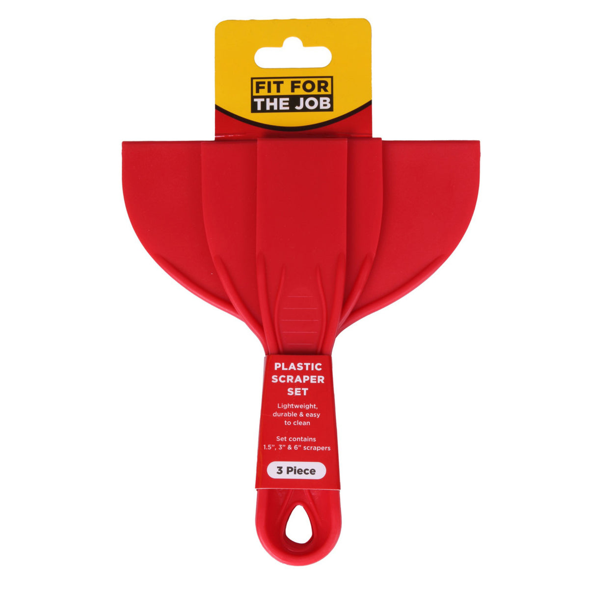 Fit For the Job plastic scraper three piece set of flexible non-scratch filler spreaders