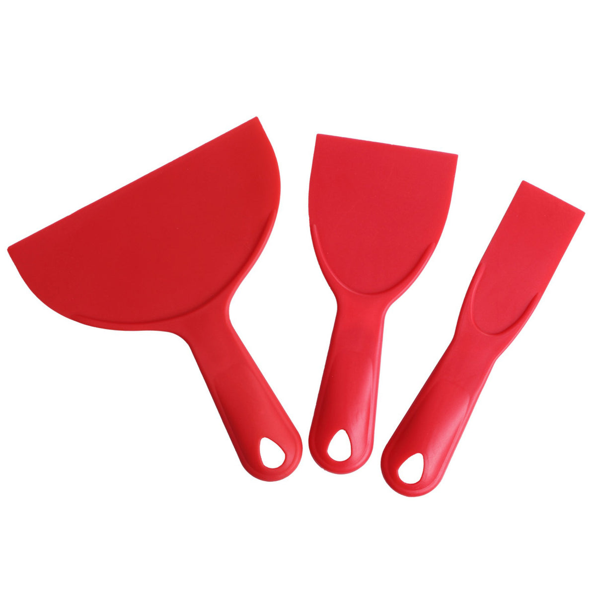 Fit For the Job plastic scraper three piece set of flexible non-scratch filler spreaders